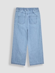 JoJo Maman Bébé Denim Blue Wide Leg Trousers - Image 2 of 3