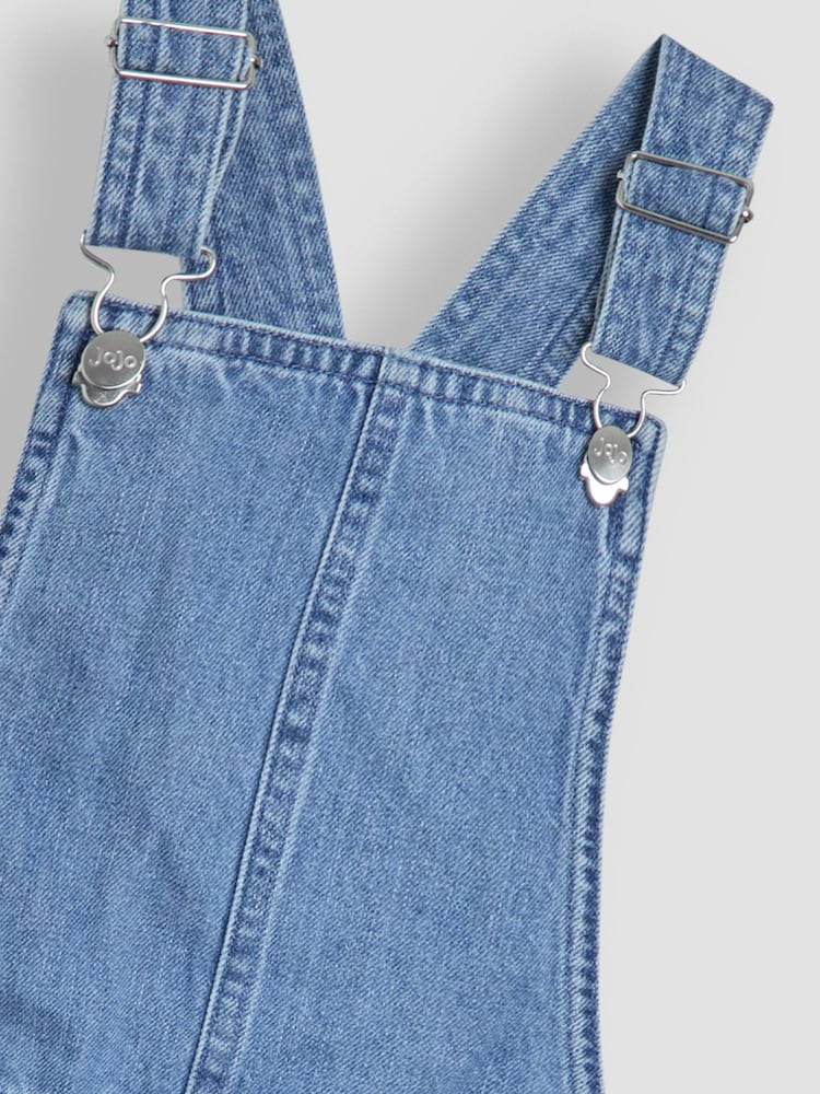JoJo Maman Bébé Denim Blue Denim Short Dungarees - Image 3 of 3 JoJo Maman Bébé Denim Blue Denim Short Dungarees - Image 3 of 3