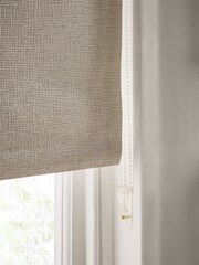 Light Natural Ready Made Roller Blackout Textured Blinds - Image 4 of 6