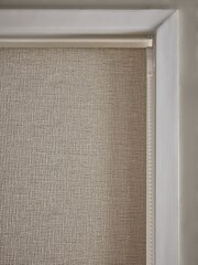 Light Natural Ready Made Roller Blackout Textured Blinds - Image 5 of 6
