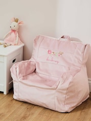 Personalised Floral Design Corduroy Chair by My 1st Years - Image 1 of 4