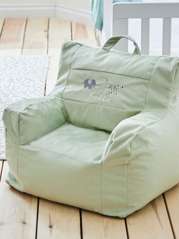 Personalised Born to be Loved Sage Cord Chair by My 1st Years - Image 1 of 4