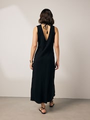 Black 100% Cotton Maxi Jersey Dress - Image 2 of 7