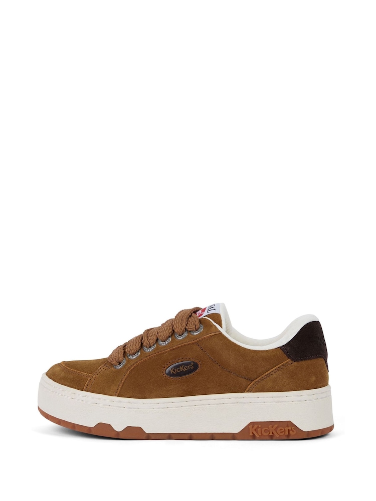 Kickers Brown 70 Lo Sued Shoes - Image 2 of 6