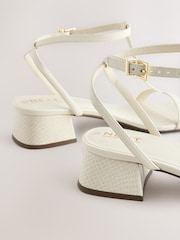 Bone Standard/Wide Fit Forever Comfort® Low Block Strappy Sandals - Image 8 of 10