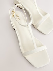 Bone Standard/Wide Fit Forever Comfort® Low Block Strappy Sandals - Image 9 of 10
