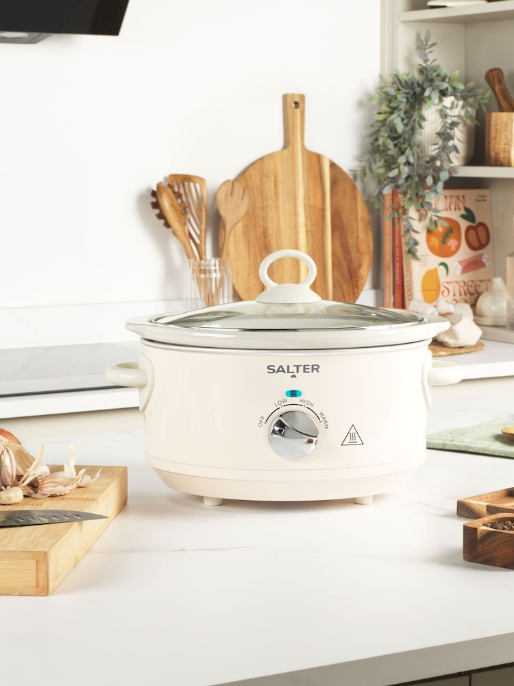 Salter Cream Retro 3.5L Slow Cooker - Image 1 of 6