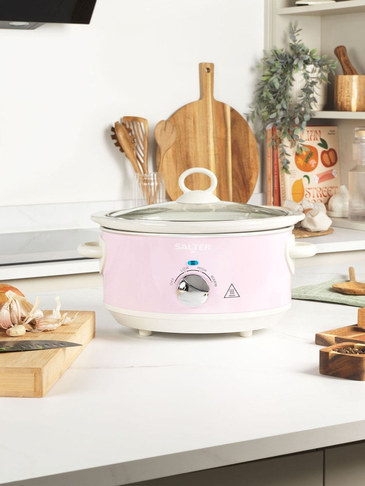 Salter Pink Retro 3.5L Slow Cooker - Image 1 of 6