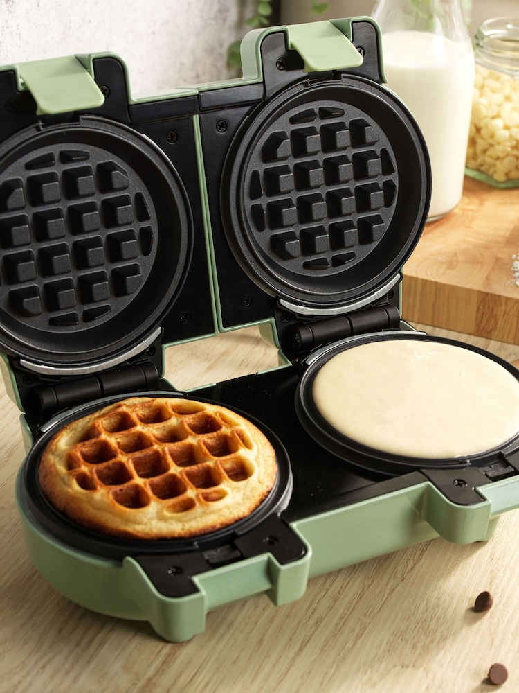 Giles & Posner Green Double Waffle Maker - Image 1 of 6
