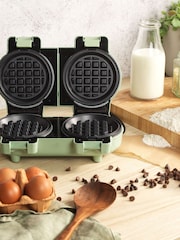 Giles & Posner Green Double Waffle Maker - Image 4 of 6