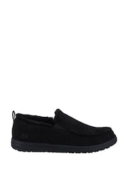 Skechers Black Relaxed Fit Melson Willmore Slippers - Image 1 of 3