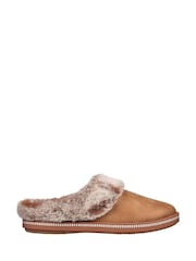 Skechers Tan Brown Cosy Campfire Home Essential Womens Slippers - Image 1 of 5