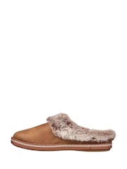 Skechers Tan Brown Cosy Campfire Home Essential Womens Slippers - Image 2 of 5
