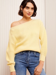 Friends Like These Yellow Off The Shoulder Jumper - Image 1 of 5