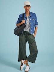 Baukjen Green Cropped Palazzo Trousers - Image 1 of 4