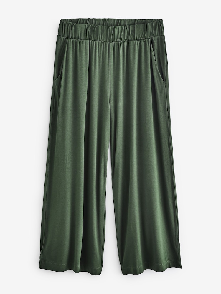 Baukjen Green Cropped Palazzo Trousers - Image 4 of 4