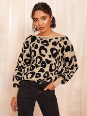 Friends Like These Animal Off The Shoulder Jumper - Image 1 of 4