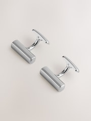 Silver Tone Bar Cufflinks - Image 1 of 2