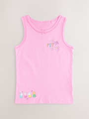 Pink Peppa Pig 3 Pack Classic Vests (1.5-8yrs) - Image 2 of 7