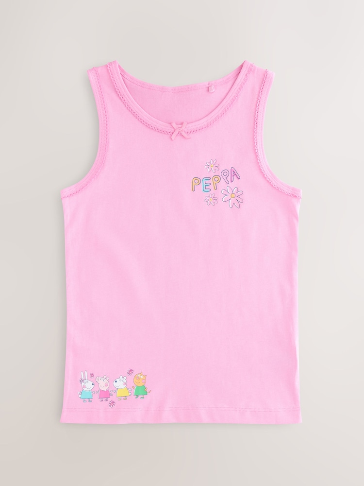 Pink Peppa Pig 3 Pack Classic Vests (1.5-8yrs) - Image 2 of 7