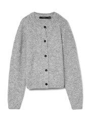 VERO MODA Grey Round Neck Button Up Cardigan - Image 6 of 6
