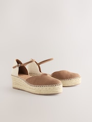Sand Extra Wide Fit Forever Comfort® Closed Toe Platform Espadrille Wedges - Image 5 of 8