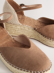 Sand Extra Wide Fit Forever Comfort® Closed Toe Platform Espadrille Wedges - Image 8 of 8