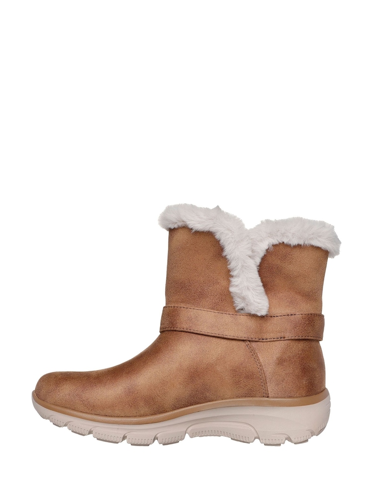 Skechers Chestnut Brown Relaxed Fit Slipins Easy Going Dreamers Move Boots - Image 2 of 5