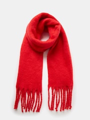 Mint Velvet Red Wide Tassel Scarf - Image 3 of 3