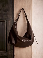 Mint Velvet Brown Leather Scoop Shoulder Bag - Image 2 of 4