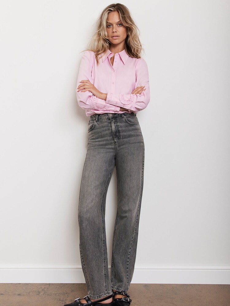 Mint Velvet Pink 100% Cotton Cuff Detail Shirt - Image 2 of 4