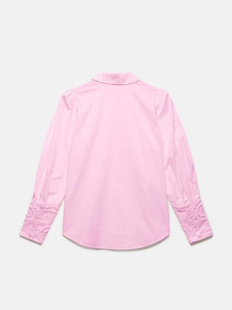 Mint Velvet Pink 100% Cotton Cuff Detail Shirt - Image 4 of 4