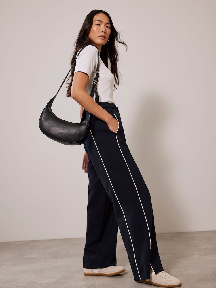Mint Velvet Blue Split Hem Trousers - Image 2 of 4