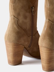 Mint Velvet Brown Suede Cowboy Ankle Boots - Image 3 of 3