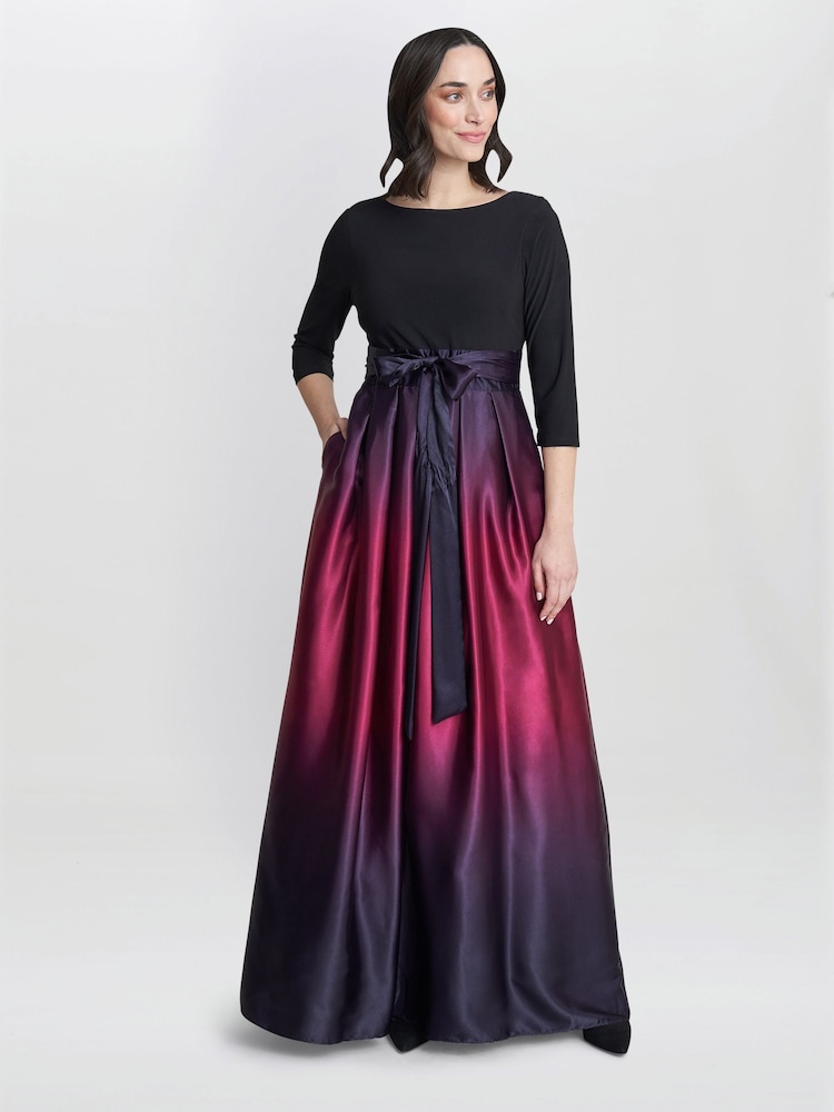 Buy Gina Bacconi Purple Ingrid V-Neck Back Ombre Satin Maxi Dress from Next USA Buy Gina Bacconi Purple Ingrid V-Neck Back Ombre Satin Maxi Dress from Next USA