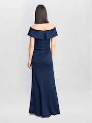 Gina Bacconi Синее платье Carla Off The Shoulder макси - Image 2 of 5