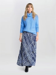 Gina Bacconi Mischa Pleat Black Skirt - Image 1 of 5