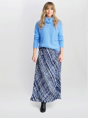 Gina Bacconi Mischa Pleat Black Skirt - Image 2 of 5