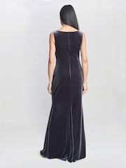 Gina Bacconi Selena Velvet Maxi Dress - Image 2 of 5