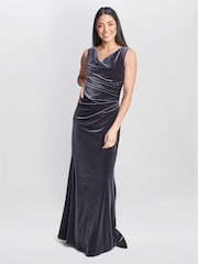 Gina Bacconi Selena Velvet Maxi Dress - Image 3 of 5