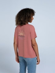 Animal Pink Womens Phoenix 100% Cotton T-Shirt - Image 3 of 4