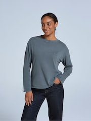 Gris - Animal Lola Womens 100% Cotton Long Sleeve Top - Imagen 2 de 4