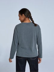 Gris - Animal Lola Womens 100% Cotton Long Sleeve Top - Imagen 4 de 4