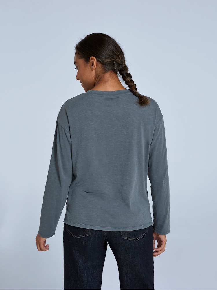 Animal Grey Lola Womens 100% Cotton Long Sleeve Top - Image 4 of 4 Animal Grey Lola Womens 100% Cotton Long Sleeve Top - Image 4 of 4
