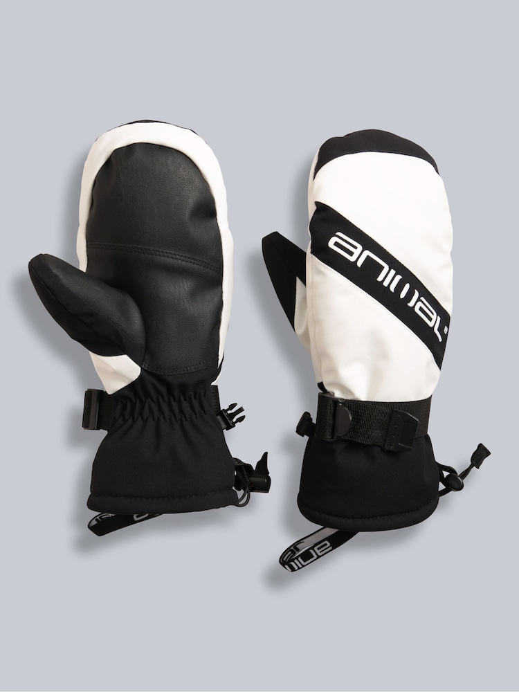 Animal Black Womens Track Waterproof Snow Mittens - Image 1 of 5