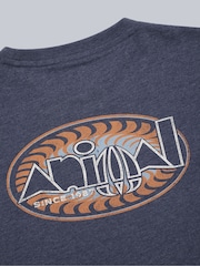 Animal Aqua Blue Mens Chase Relaxed 100% Cotton T-Shirt - Image 4 of 5