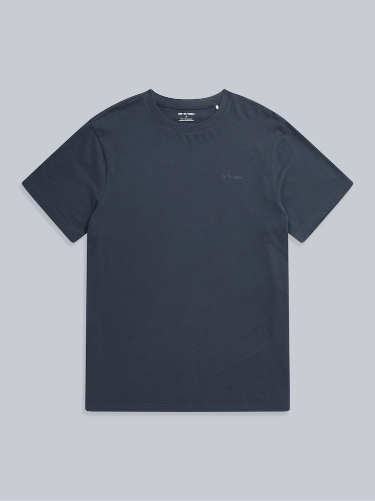 Blau - Animal Mens Icon Plain 100% Cotton T-Shirt - Bild 1 von 5