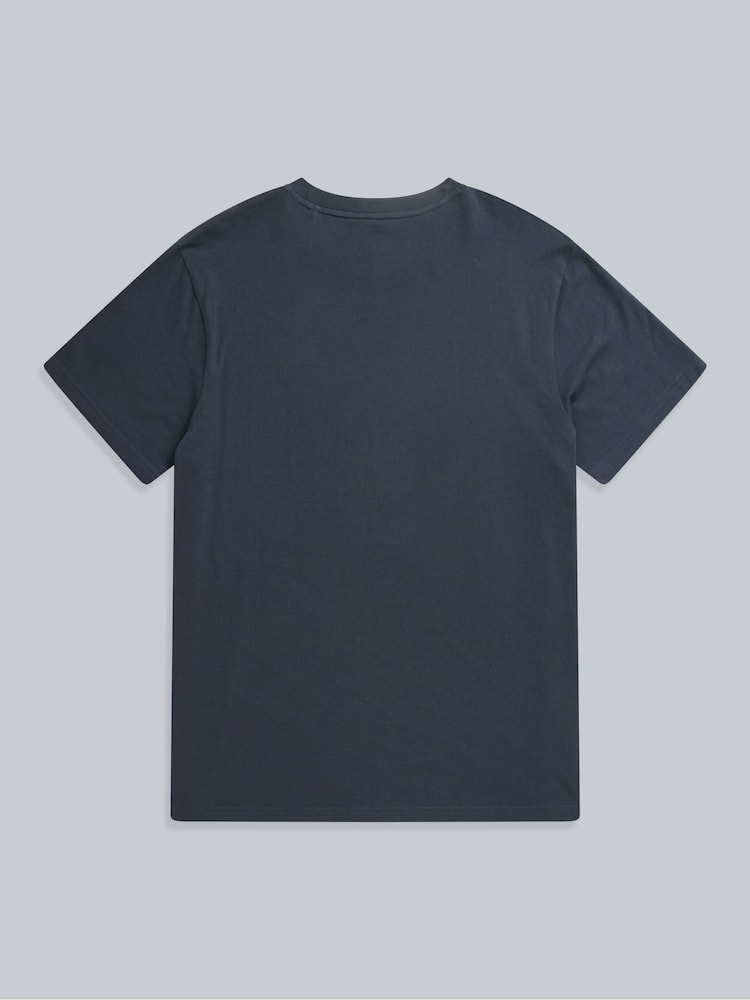 Blau - Animal Mens Icon Plain 100% Cotton T-Shirt - Bild 2 von 5