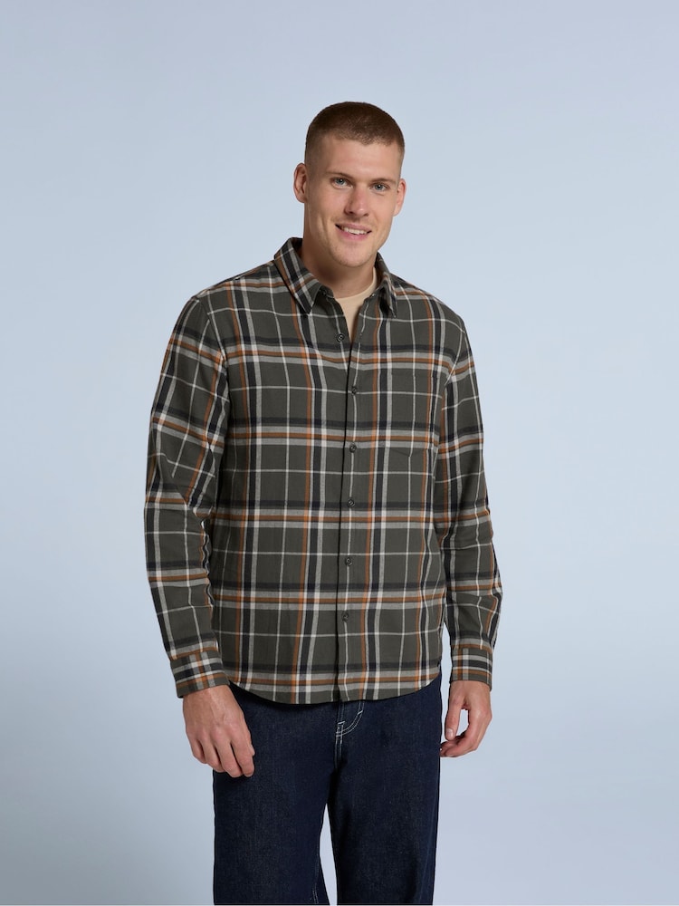 Animal Grey Mens 100% Cotton Cove Flannel Shirt - Image 2 of 4