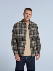Animal Grey Mens 100% Cotton Cove Flannel Shirt - Image 4 of 4